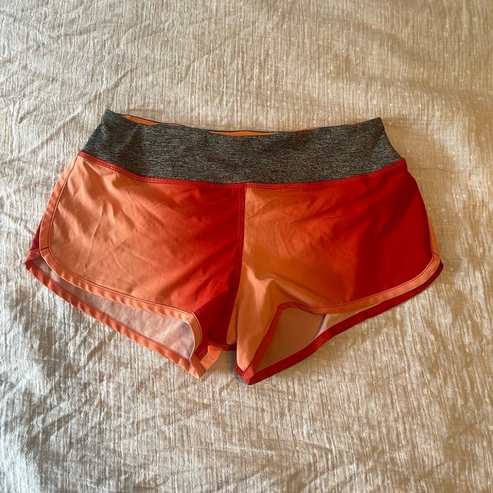 Women's Athletic Shorts in Red and Gray